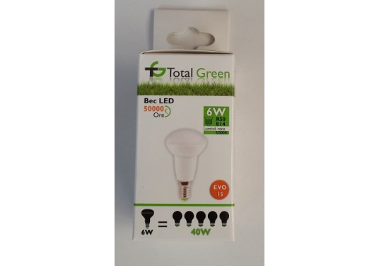 Bec Led 6W R50 lumina rece Total Green Cod-TG-2400.406130